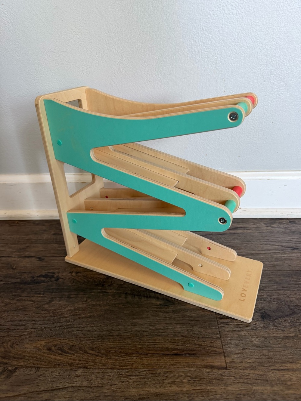 Lovevery Race and Chase Wooden Car Ramp Montessori 16-18 Month Play Kit